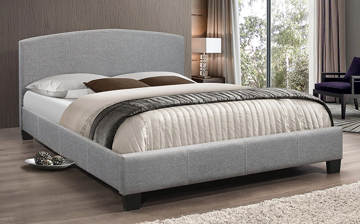 SP-5410 Grey Fabric Platform Bed