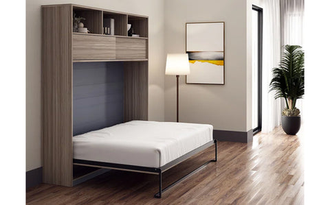 Double Wall Bed w/ Shelf Storage