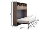 Double Wall Bed w/ Shelf Storage