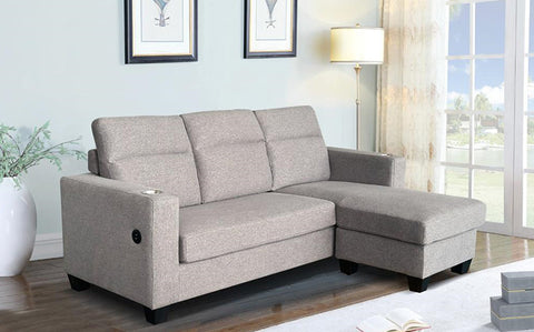Fabric Sectional w/ Cupholder