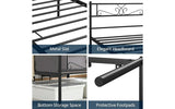 SP-11 Black Steel Metal Platform Twin/Single Bed