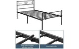 SP-11 Black Steel Metal Platform Twin/Single Bed